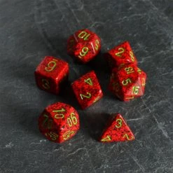 Chessex Dice Speckled Poly 7 Set Strawberry