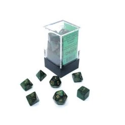 Chessex Mini-Poly 7 Scarab Jade/Gold