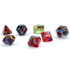 Chessex Tabletop Nebula Primary/Blue 7-Die Set