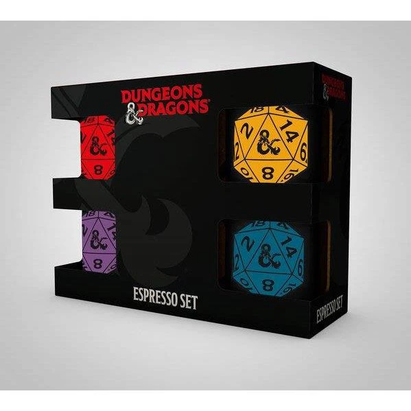 Tabletop Dungeons & Dragons Set Of 4 D20 Espresso Mugs 5 Tabletop Dungeons & Dragons Set Of 4 D20 Espresso Mugs