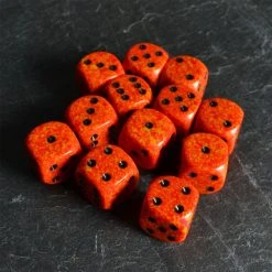 Chessex Tabletop Fire Speckled D6 Set