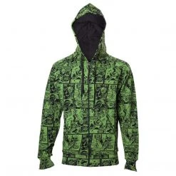 Geek-Aboo The Hulk Comic Book Pattern Hoodie Geek Gear