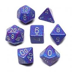 Chessex Tabletop Speckled Poly 7-Dice Silver
