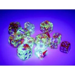 Chessex Nebula Red/Silver 16mm D6 Dice Block (12 Dice) 8 Chessex Nebula Red/Silver 16mm D6 Dice Block (12 Dice)