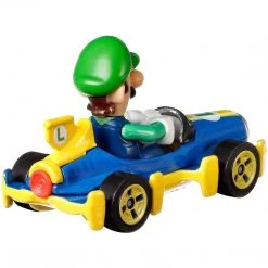 Super Mario Gaming Hot Wheels: Mario Kart - Luigi Mach 8 Figurine