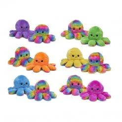 Reversible Octopus Rainbow Octopus Reversible Plush Toys & Figures