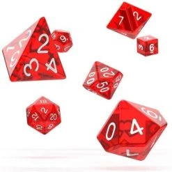 Oakie Doakie Dice Oakie Doakie - Translucent Red RPG Dice Set