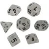 Chessex Tabletop Frosted Poly 7-Die Clear/black 1 Chessex Tabletop Frosted Poly 7-Die Clear/black