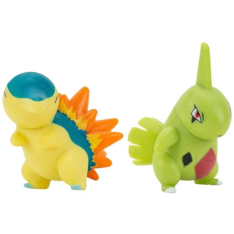 Pokemon Cyndaquil & Larvitar Figurines 4 Pokemon Cyndaquil & Larvitar Figurines