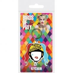 Film & TV Birds Of Prey Harley Quinn 'Caution' Keychain