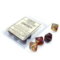 Chessex Nebula Primary/Blue Luminary Set Of Ten D10s Dice 7 Chessex Nebula Primary/Blue Luminary Set Of Ten D10s Dice