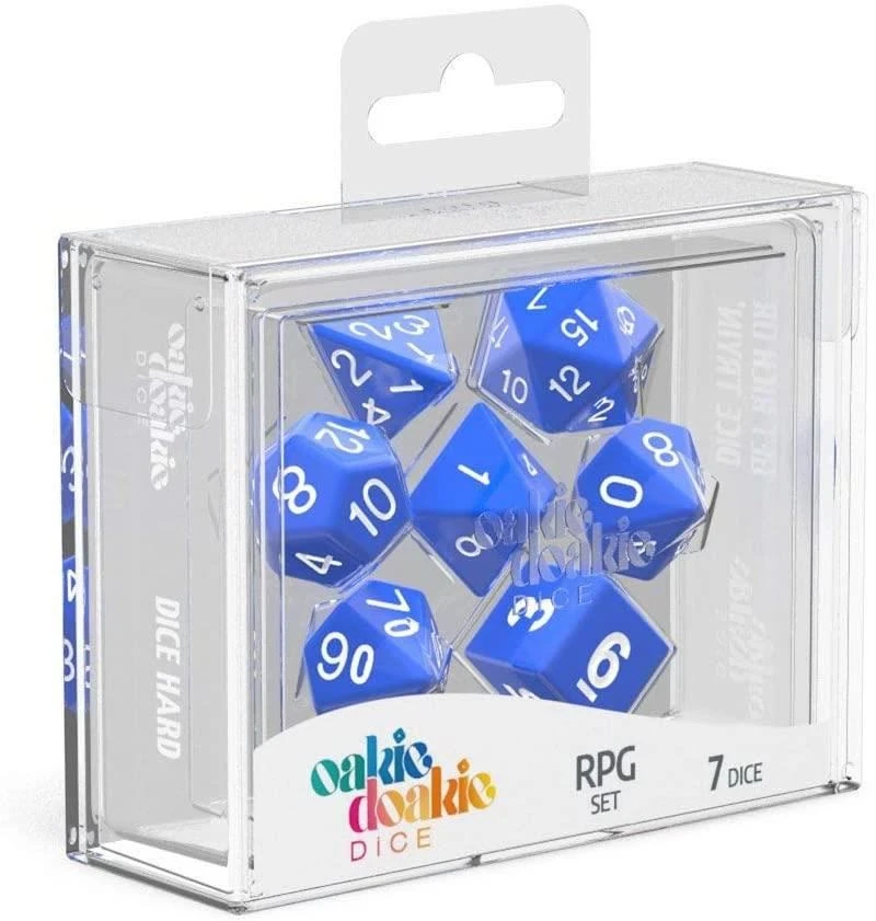 Oakie Doakie Dice Oakie Doakie - Solid Blue RPG Dice Set Tabletop 5 Oakie Doakie Dice Oakie Doakie - Solid Blue RPG Dice Set Tabletop