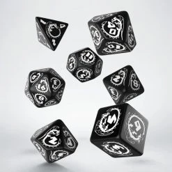 Q-Workshop Dragons Black/White Dice Set 7 Q-Workshop Dragons Black/White Dice Set