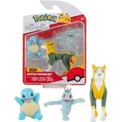 Pokemon Toys & Figures Squirtle, Machop & Boltund Battle Figurines