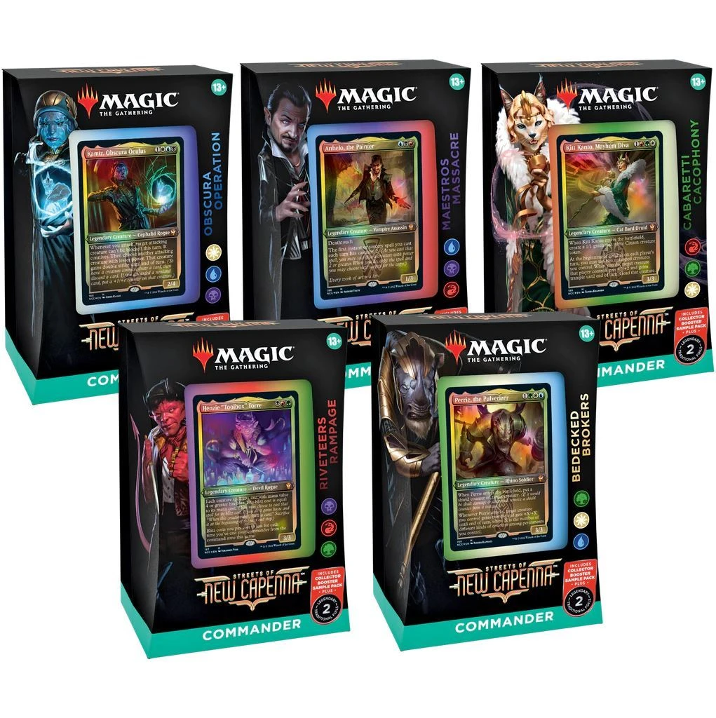 Magic: The Gathering MTG: Streets Of New Capenna Commander Deck - Set Of 5 4 Magic: The Gathering MTG: Streets Of New Capenna Commander Deck - Set Of 5