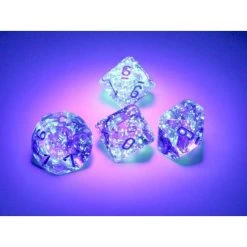 Chessex Tabletop Nebula Nocturnal/Blue Luminary Set Of Ten D10s