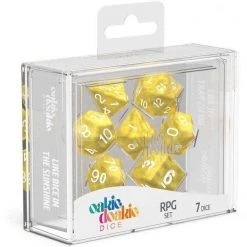Oakie Doakie Dice Tabletop Oakie Doakie - Marble Yellow RPG Dice Set