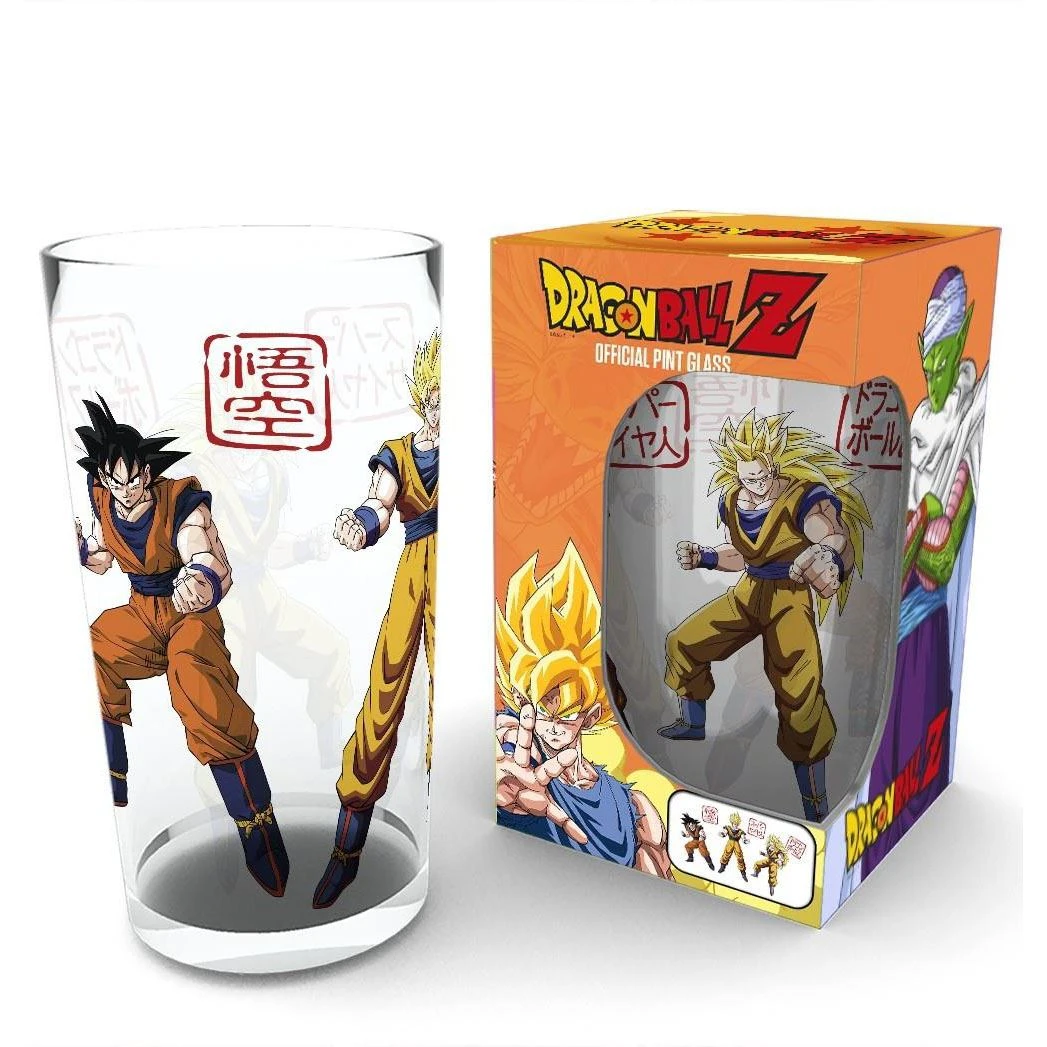 Dragon Ball Z Goku Wrap Pint Glasses 3 Dragon Ball Z Goku Wrap Pint Glasses