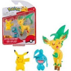 Pokemon Toys & Figures Battle Figurine Set - Pikachu, Wynaut And Leafeon