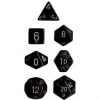 Chessex Opaque Poly 7 Set Black/Gold Tabletop