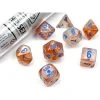 Chessex Lab Dice Borealis Rose Gold/Light Blue 7-Die Set 1 Chessex Lab Dice Borealis Rose Gold/Light Blue 7-Die Set