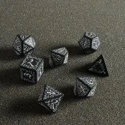 Q-Workshop Elvish Black/White Dice Set