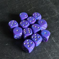 Chessex Tabletop Silver Tetra Speckled D6 Set