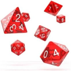 Oakie Doakie Dice Oakie Doakie - Translucent Red RPG Dice Set