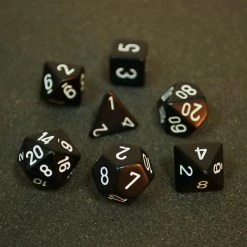 Tabletop Chessex Opaque Poly 7-Die Set - Black/White