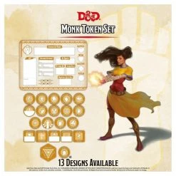 Dungeons & Dragons D&D Monk Token Set Tabletop