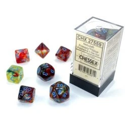 Chessex Tabletop Nebula Primary/Blue 7-Die Set