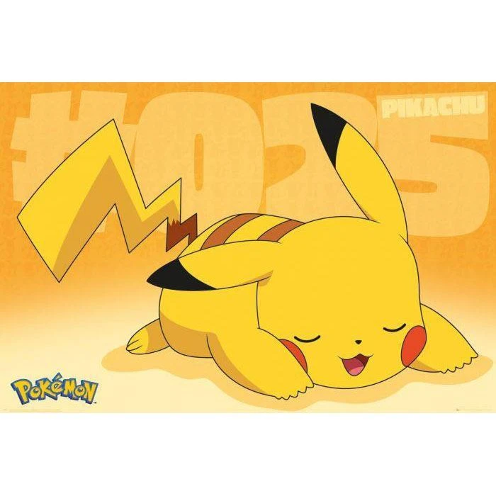 POKEMON Pikachu Asleep Poster 26 4 POKEMON Pikachu Asleep Poster 26
