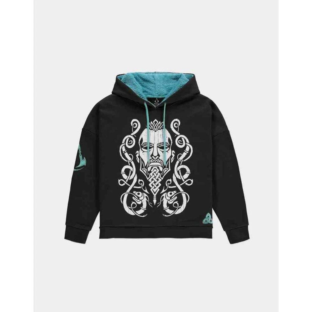 Assassin's Creed: Black Teddy Hood Face Logo Hoodie Gaming 3 Assassin's Creed: Black Teddy Hood Face Logo Hoodie Gaming