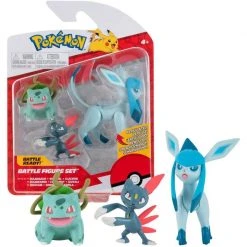 Pokemon Toys & Figures Bulbasaur Sneasel & Glaceon Battle Figurines