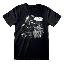 Film & TV The Mandalorian - Unisex 'The Mandalorian' Black And White T