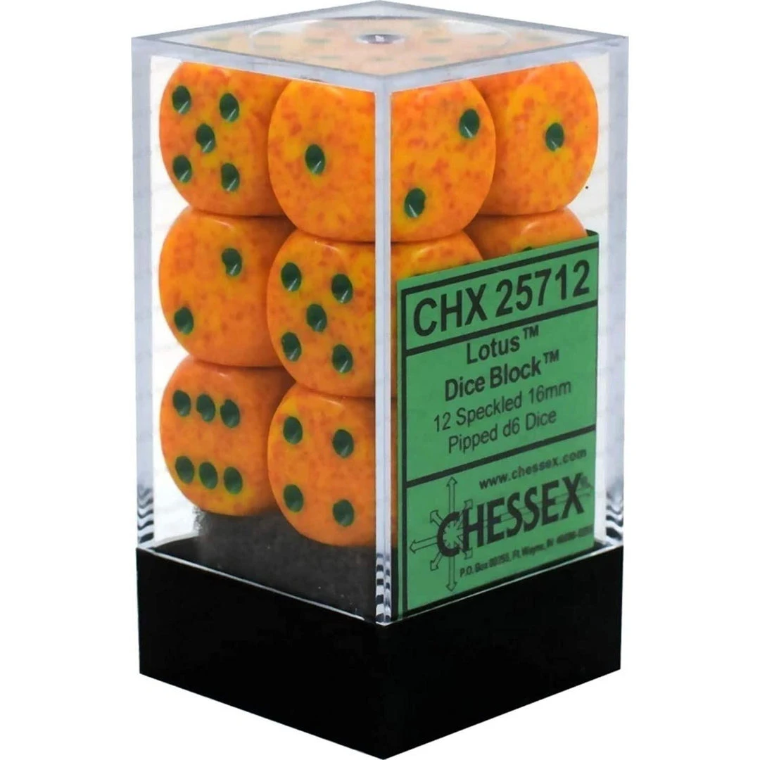 Chessex Speckled Lotus 16mm Dice 4 Chessex Speckled Lotus 16mm Dice