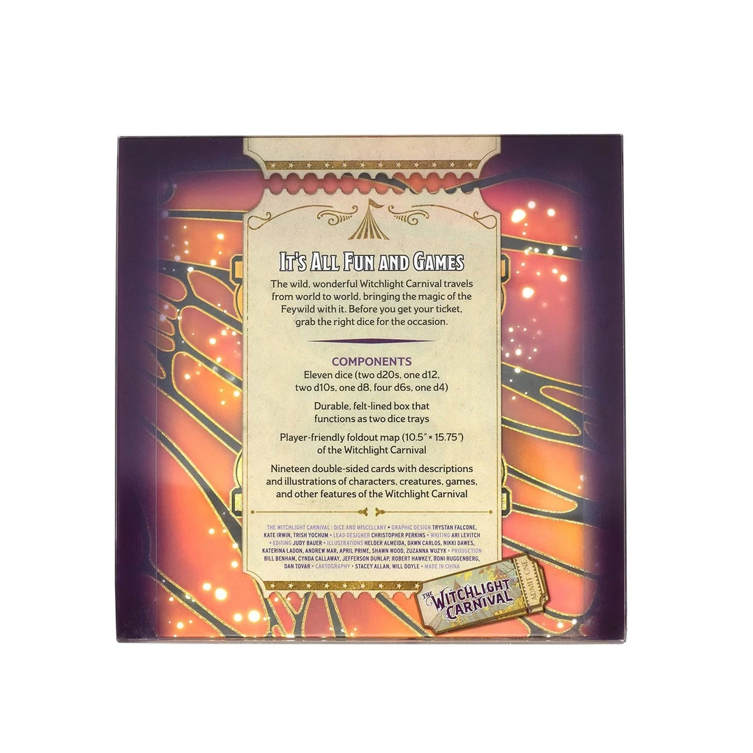 Tabletop Dungeons & Dragons: The Witchlight Carnival Dice - Wild Beyond The Witchlight: A Feywild Adventure Accessory Kit 6 Tabletop Dungeons & Dragons: The Witchlight Carnival Dice - Wild Beyond The Witchlight: A Feywild Adventure Accessory Kit
