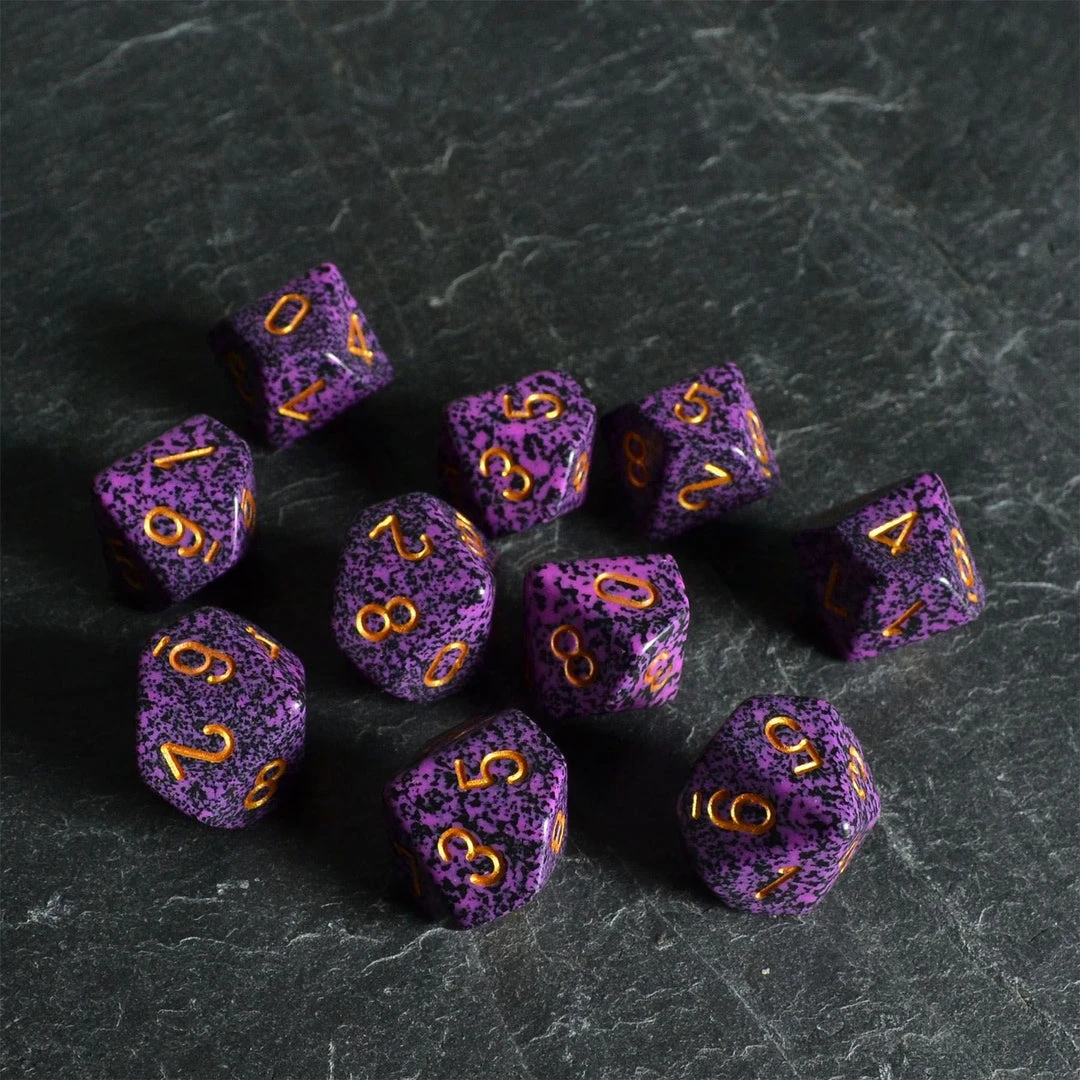 Chessex Tabletop Speckled D10 Hurricane Set 3 Chessex Tabletop Speckled D10 Hurricane Set