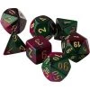 Chessex Tabletop Gemini Poly 7 Set Green-Purpl