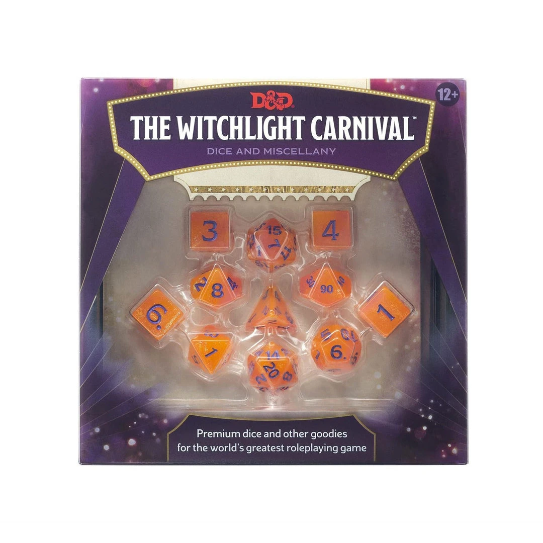 Tabletop Dungeons & Dragons: The Witchlight Carnival Dice - Wild Beyond The Witchlight: A Feywild Adventure Accessory Kit 10 Tabletop Dungeons & Dragons: The Witchlight Carnival Dice - Wild Beyond The Witchlight: A Feywild Adventure Accessory Kit