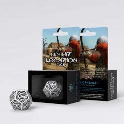 Q-Workshop Tabletop D12 White & Black Hit Location