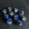 Chessex Gemini D10 Set Blue/Steel/White Tabletop