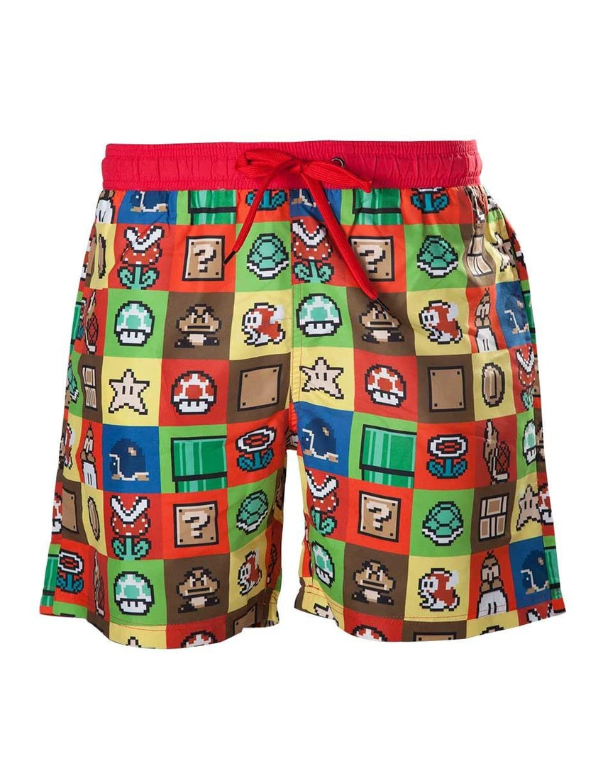 Super Mario Icons Swimshorts 3 Super Mario Icons Swimshorts