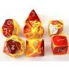 Chessex Tabletop Gemini Red-Yellow/Silver Polyhedral 7 Dice Set