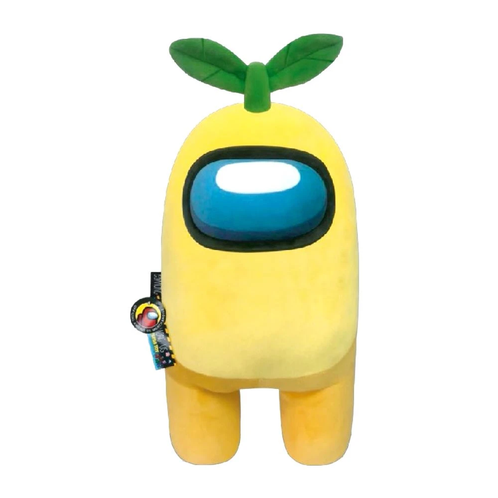 Among Us Yellow Crewmate W/ Plant Hat 12" Plush 3 Among Us Yellow Crewmate W/ Plant Hat 12" Plush