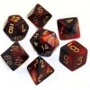 Chessex Tabletop Gemini Poly 7 Set Black-Red/Gold 1 Chessex Tabletop Gemini Poly 7 Set Black-Red/Gold