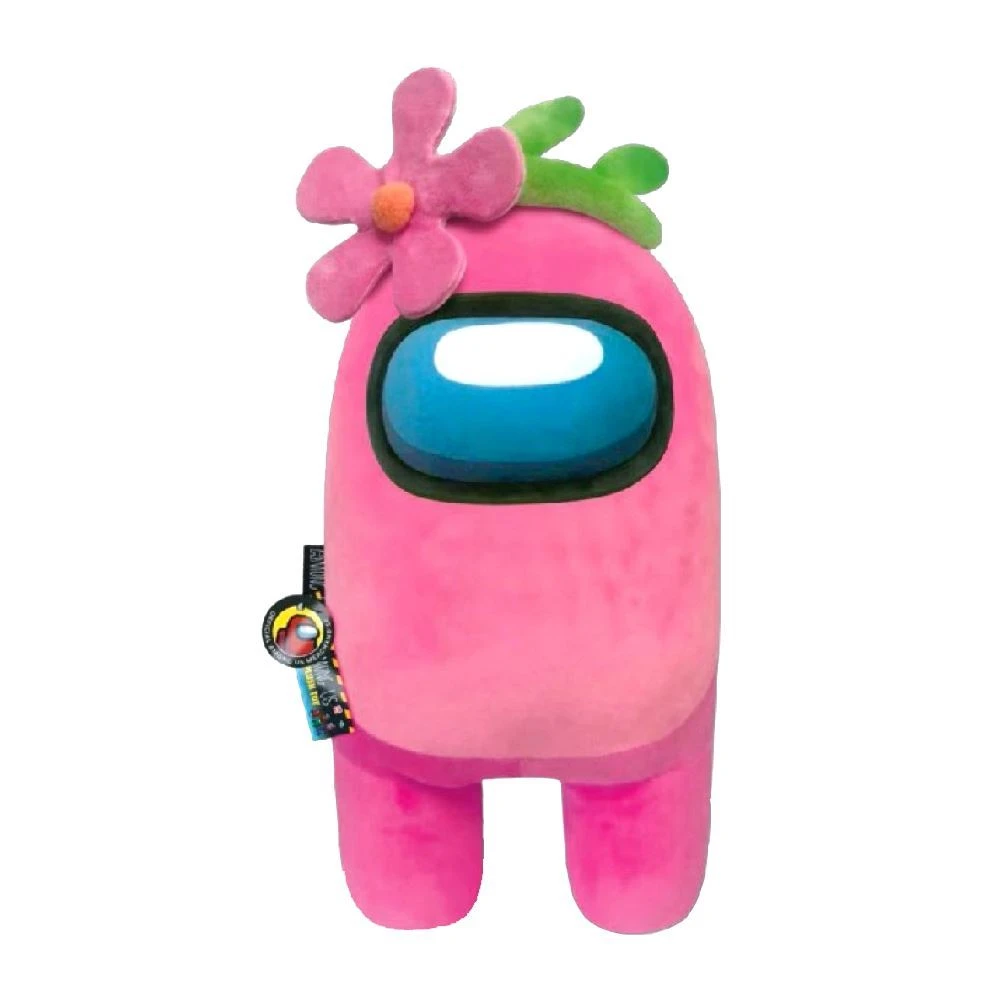 Among Us Pink Crewmate W/ Flower Hat 12" Plush Gaming 4 Among Us Pink Crewmate W/ Flower Hat 12" Plush Gaming
