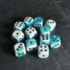 Chessex Gemini D6 White-Teal/Black Die Set Tabletop 2 Chessex Gemini D6 White-Teal/Black Die Set Tabletop