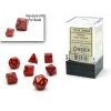 Chessex Mini-Poly 7 Glitter Ruby/Gold Tabletop 2 Chessex Mini-Poly 7 Glitter Ruby/Gold Tabletop