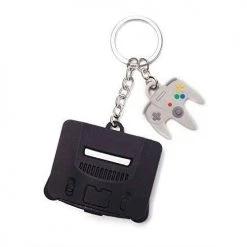 Nintendo N64 & Controller Rubber Keychain Gaming